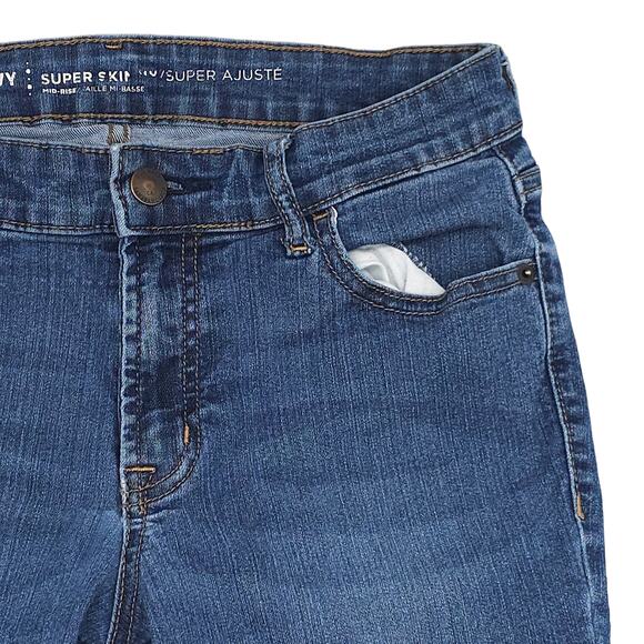 Old Navy Jeans Womens 4 Blue Rockstar Super Skinny Mid Rise Medium Wash - Picture 4 of 13
